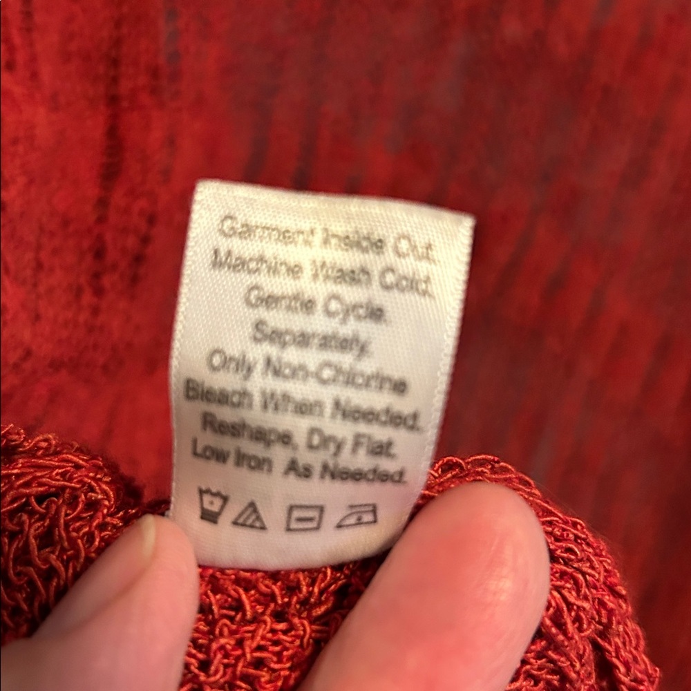 Lightweight Open-Front Short Sleeve Sweater Cardigan - Red - Picture 4 of 4